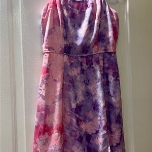 Francesca Floral Pink and Purple Dress